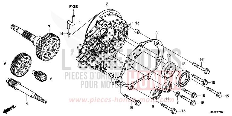 TRANSMISSION for Forza 125 MAT CARNELIAN RED METALLIC (R384) from 2019